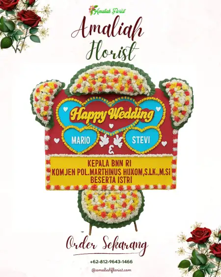 Papan Bunga Pernikahan Kalidoni